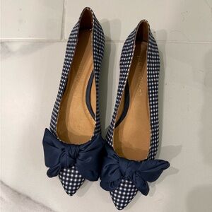 Jack Rogers Women's Gingham Flats with Bow